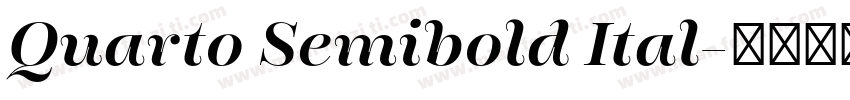 Quarto Semibold Ital字体转换